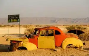 safari namibie vieille voiture
